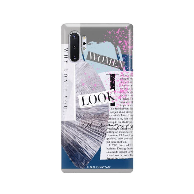 Etui Samsung GALAXY NOTE 10 PLUS, Etui Magazine Wzory 2020-1 Transparentny - FunnyCase