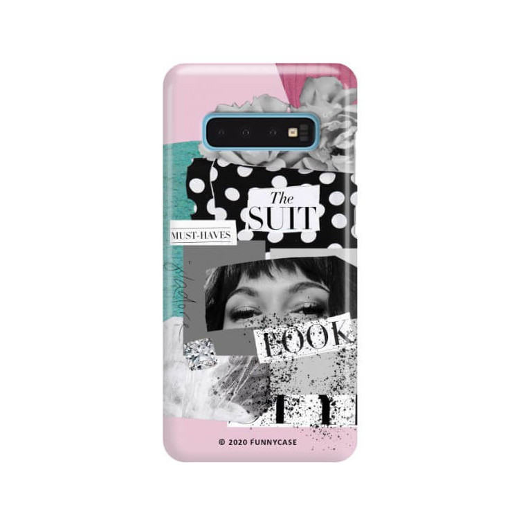 Etui Samsung GALAXY S10, Etui Magazine Wzory 2020-1 Transparentny - FunnyCase