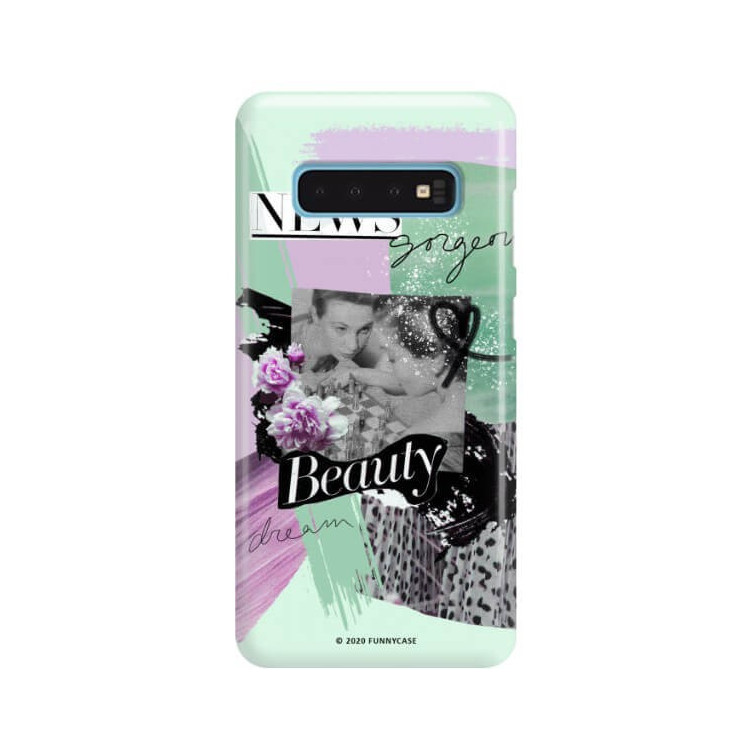 Etui Samsung GALAXY S10, Etui Magazine Wzory 2020-1 Transparentny - FunnyCase