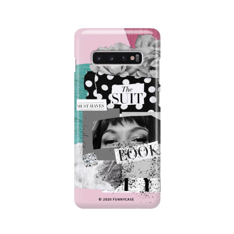 Etui Samsung GALAXY S10 PLUS, Etui Magazine Wzory 2020-1 Transparentny - FunnyCase