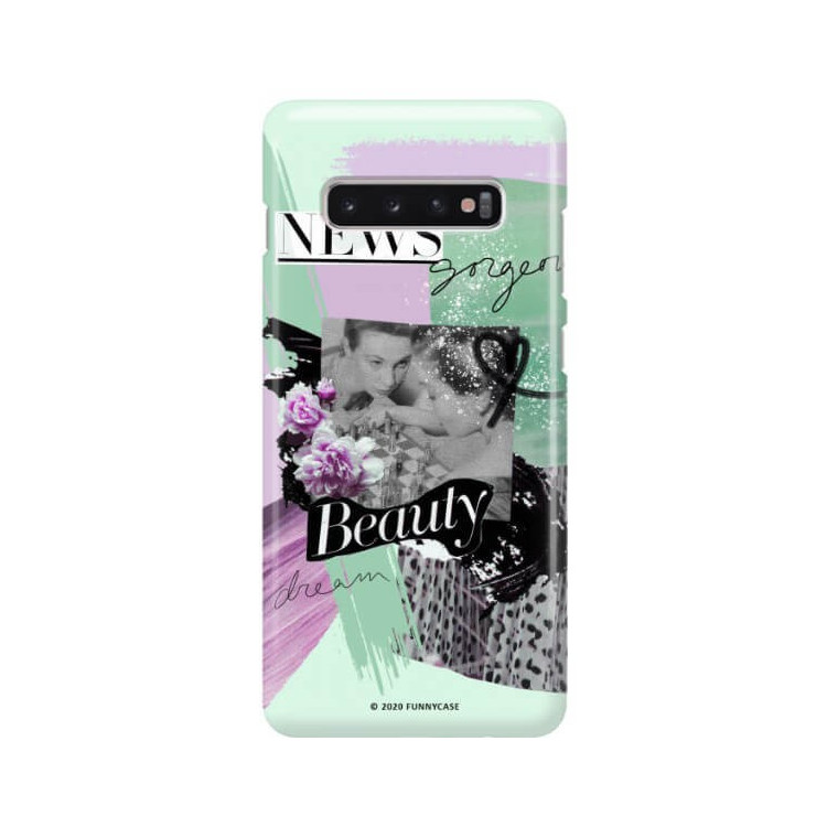 Etui Samsung GALAXY S10 PLUS, Etui Magazine Wzory 2020-1 Transparentny - FunnyCase