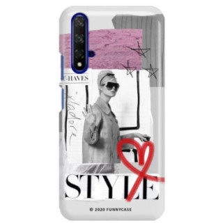 Etui Huawei HONOR 20, Etui Magazine Wzory 2020-1 Transparentny - FunnyCase