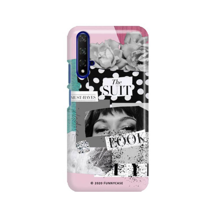 Etui Huawei HONOR 20, Etui Magazine Wzory 2020-1 Transparentny - FunnyCase