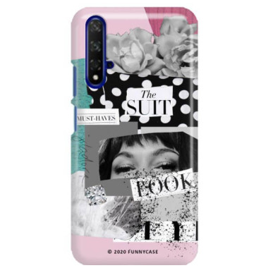 Etui Huawei HONOR 20, Etui Magazine Wzory 2020-1 Transparentny - FunnyCase