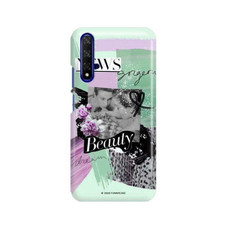 Etui Huawei HONOR 20, Etui Magazine Wzory 2020-1 Transparentny - FunnyCase