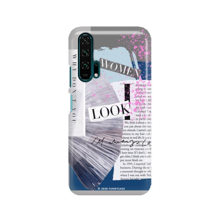 Etui Huawei HONOR 20 PRO, Etui Magazine Wzory 2020-1 Transparentny - FunnyCase