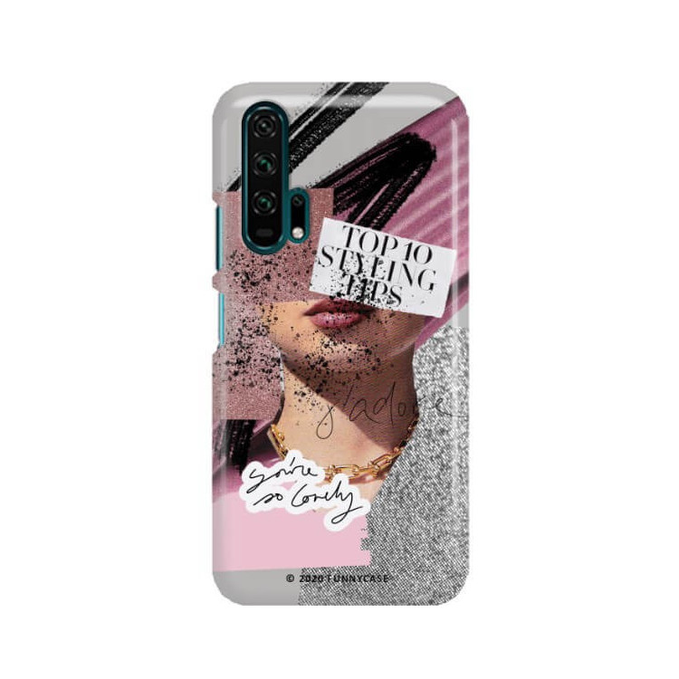Etui Huawei HONOR 20 PRO, Etui Magazine Wzory 2020-1 Transparentny - FunnyCase