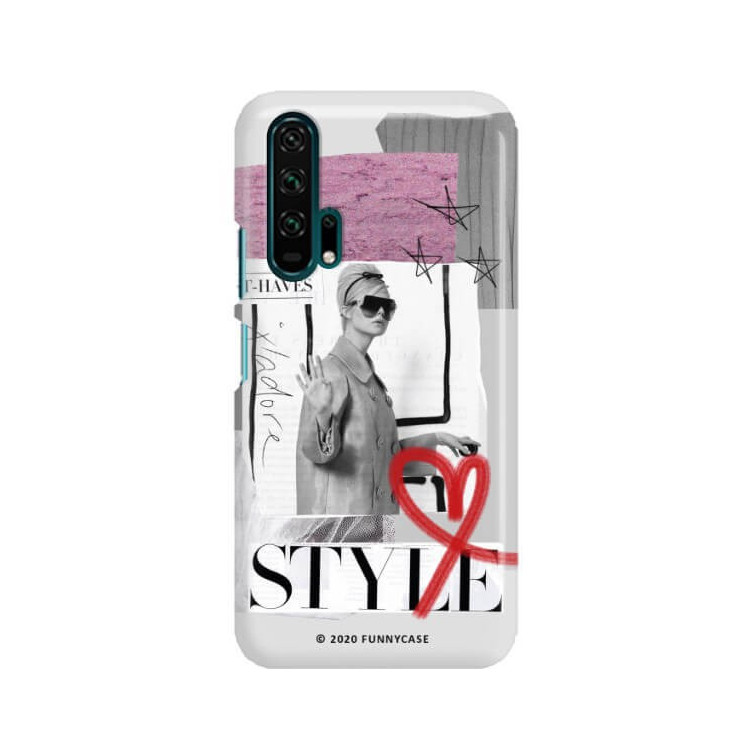 Etui Huawei HONOR 20 PRO, Etui Magazine Wzory 2020-1 Transparentny - FunnyCase