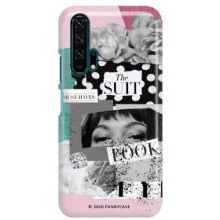 Etui Huawei HONOR 20 PRO, Etui Magazine Wzory 2020-1 Transparentny - FunnyCase