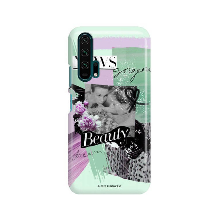 Etui Huawei HONOR 20 PRO, Etui Magazine Wzory 2020-1 Transparentny - FunnyCase