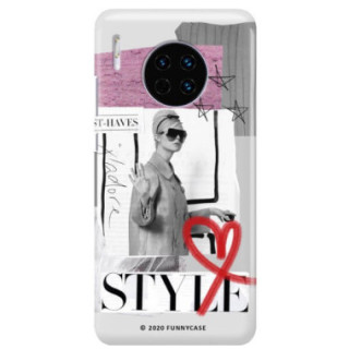 Etui Huawei MATE 30, Etui Magazine Wzory 2020-1 Transparentny - FunnyCase