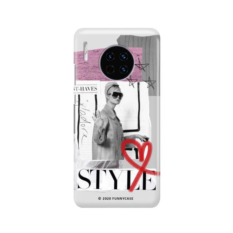 Etui Huawei MATE 30, Etui Magazine Wzory 2020-1 Transparentny - FunnyCase