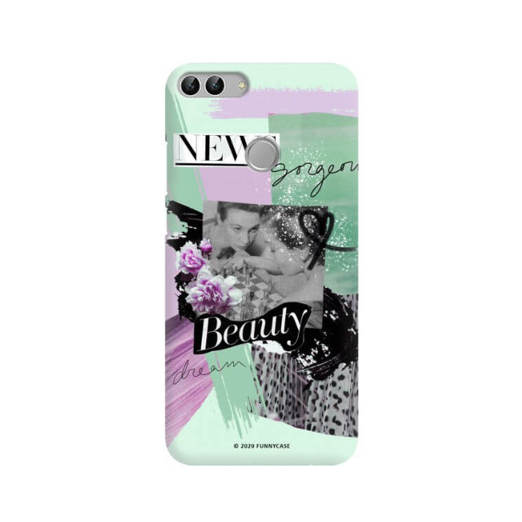 Etui Huawei P SMART, Etui Magazine Wzory 2020-1 Transparentny - FunnyCase
