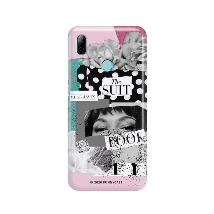 Etui Huawei P SMART 2019, Etui Magazine Wzory 2020-1 Transparentny - FunnyCase