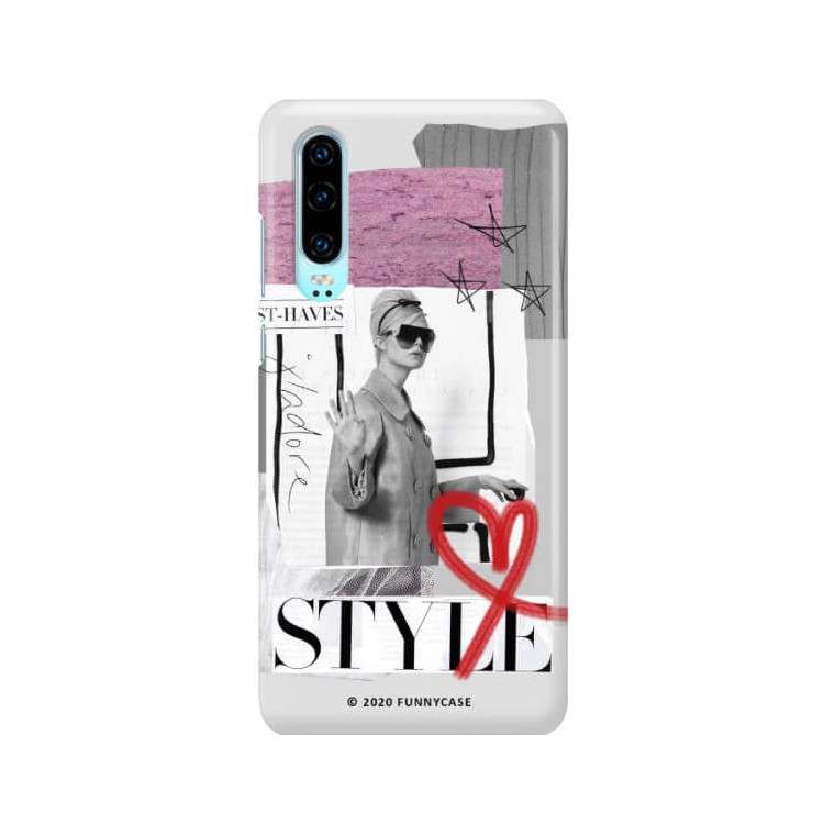 Etui Huawei P30, Etui Magazine Wzory 2020-1 Transparentny - FunnyCase