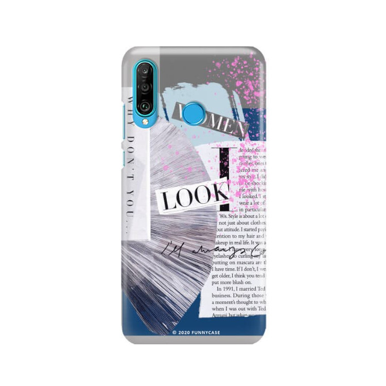 Etui Huawei P30 LITE, Etui Magazine Wzory 2020-1 Transparentny - FunnyCase