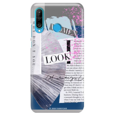 Etui Huawei P30 LITE, Etui Magazine Wzory 2020-1 Transparentny - FunnyCase