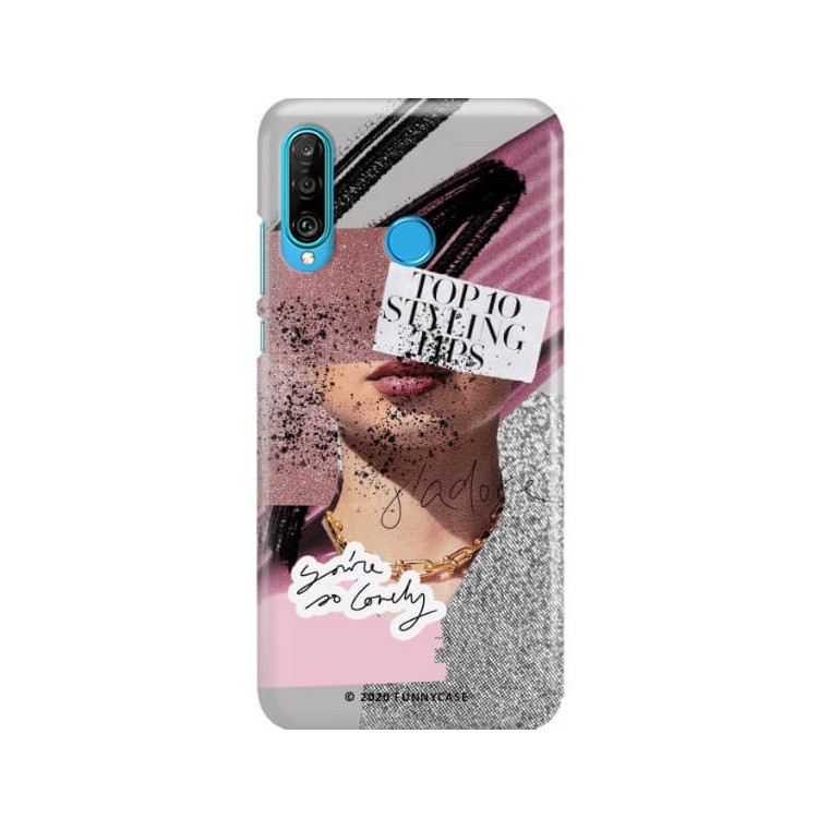 Etui Huawei P30 LITE, Etui Magazine Wzory 2020-1 Transparentny - FunnyCase