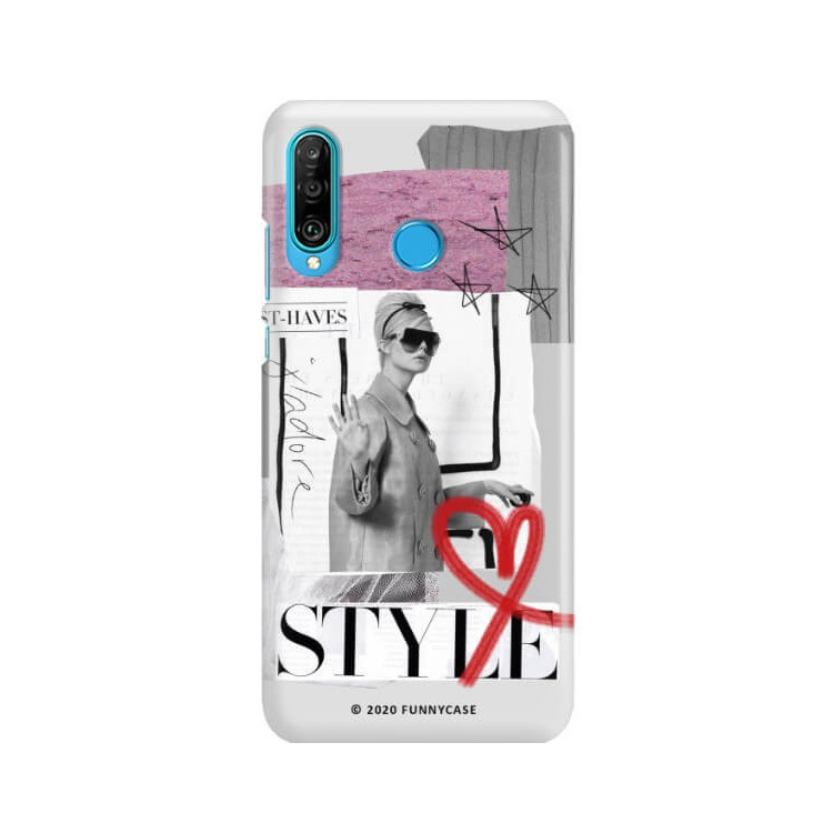 Etui Huawei P30 LITE, Etui Magazine Wzory 2020-1 Transparentny - FunnyCase