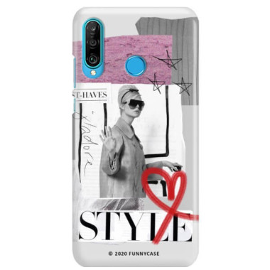 Etui Huawei P30 LITE, Etui Magazine Wzory 2020-1 Transparentny - FunnyCase