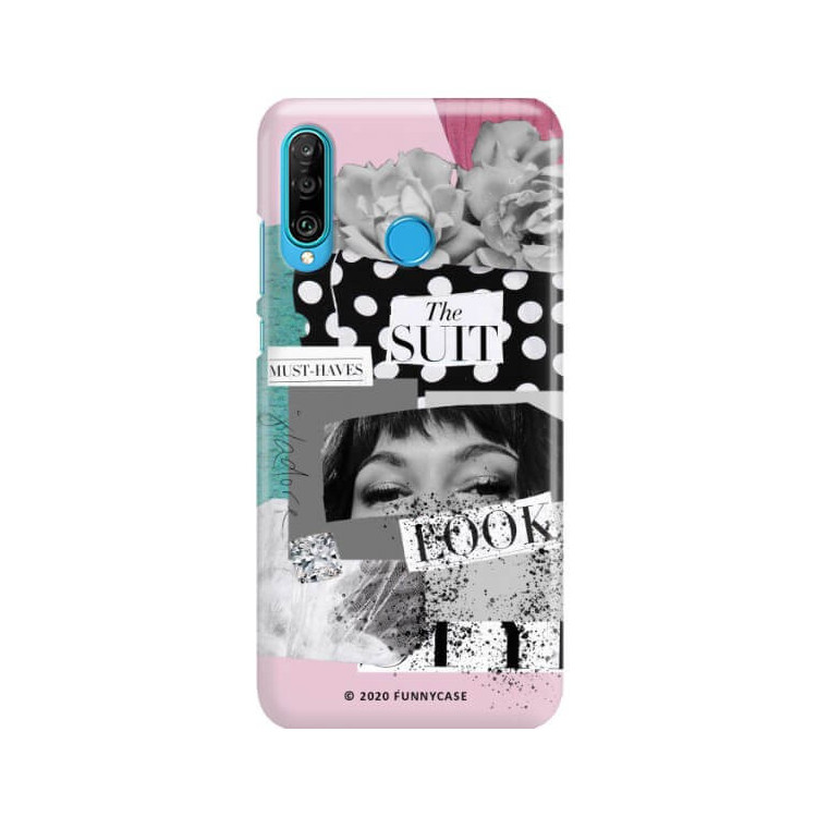 Etui Huawei P30 LITE, Etui Magazine Wzory 2020-1 Transparentny - FunnyCase