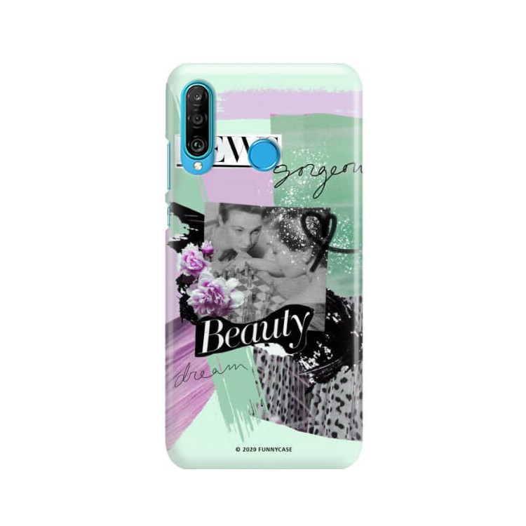 Etui Huawei P30 LITE, Etui Magazine Wzory 2020-1 Transparentny - FunnyCase