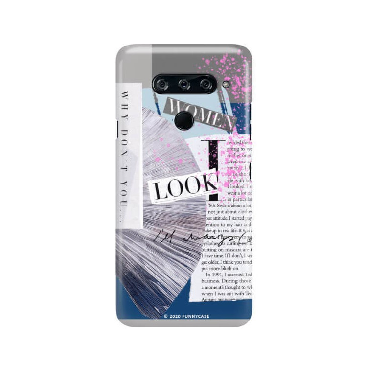 Etui Lg V40, Etui Magazine Wzory 2020-1 Transparentny - FunnyCase