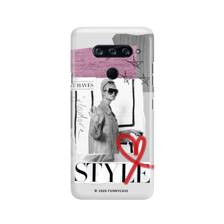 Etui Lg V40, Etui Magazine Wzory 2020-1 Transparentny - FunnyCase