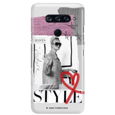 Etui Lg V40, Etui Magazine Wzory 2020-1 Transparentny - FunnyCase