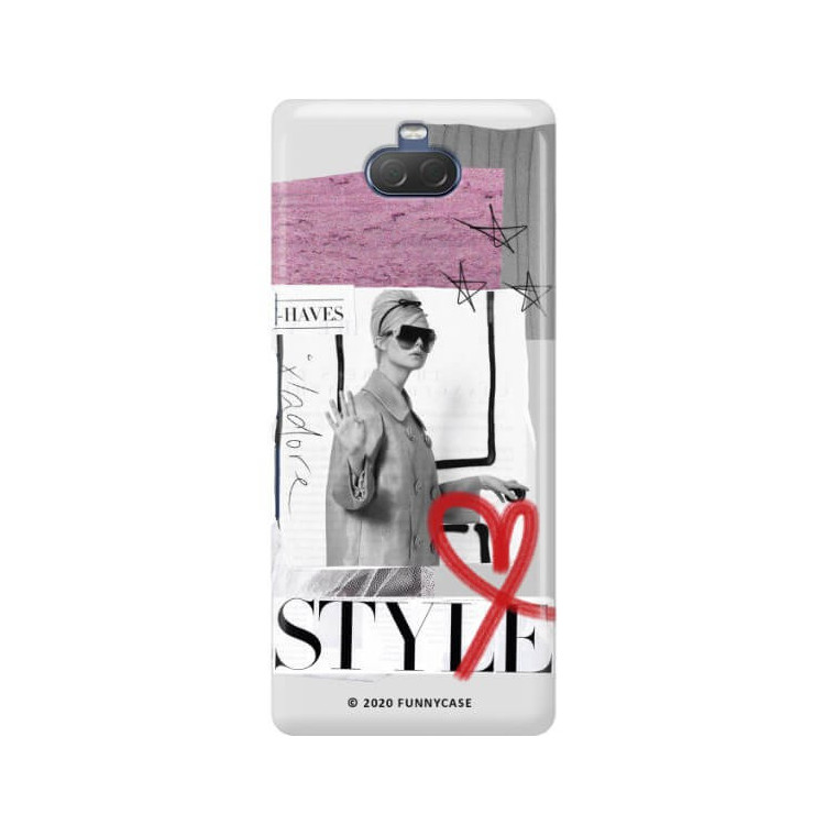 Etui Sony XPERIA 10, Etui Magazine Wzory 2020-1 Transparentny - FunnyCase