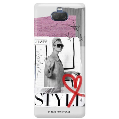 Etui Sony XPERIA 10, Etui Magazine Wzory 2020-1 Transparentny - FunnyCase