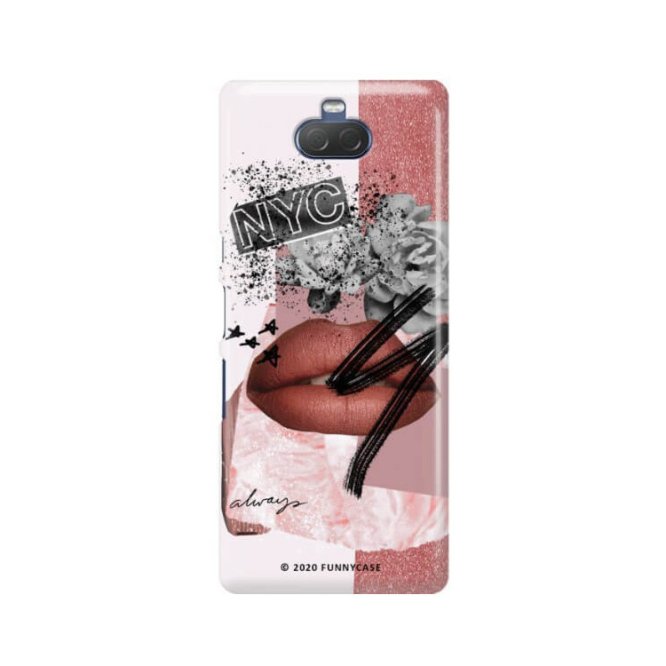 Etui Sony XPERIA 10, Etui Magazine Wzory 2020-1 Transparentny - FunnyCase