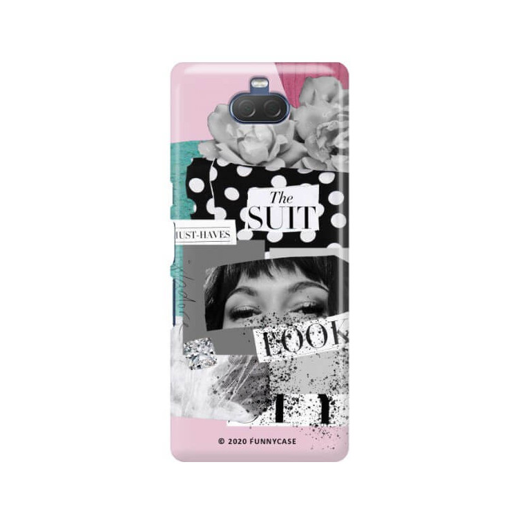 Etui Sony XPERIA 10, Etui Magazine Wzory 2020-1 Transparentny - FunnyCase