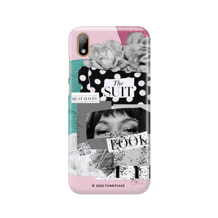 Etui Huawei Y5 2019, Etui Magazine Wzory 2020-1 Transparentny - FunnyCase