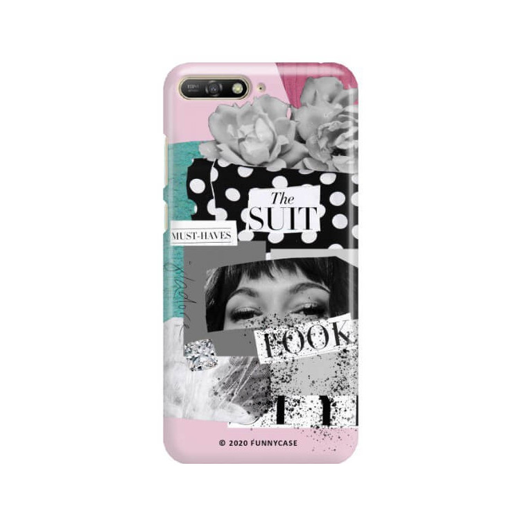 Etui Huawei Y6 2019, Etui Magazine Wzory 2020-1 Transparentny - FunnyCase