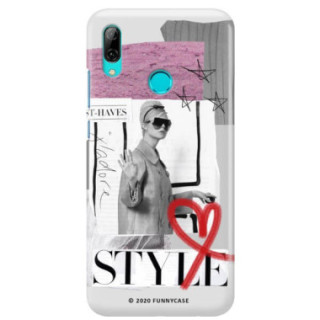 Etui Huawei Y7 2019, Etui Magazine Wzory 2020-1 Transparentny - FunnyCase