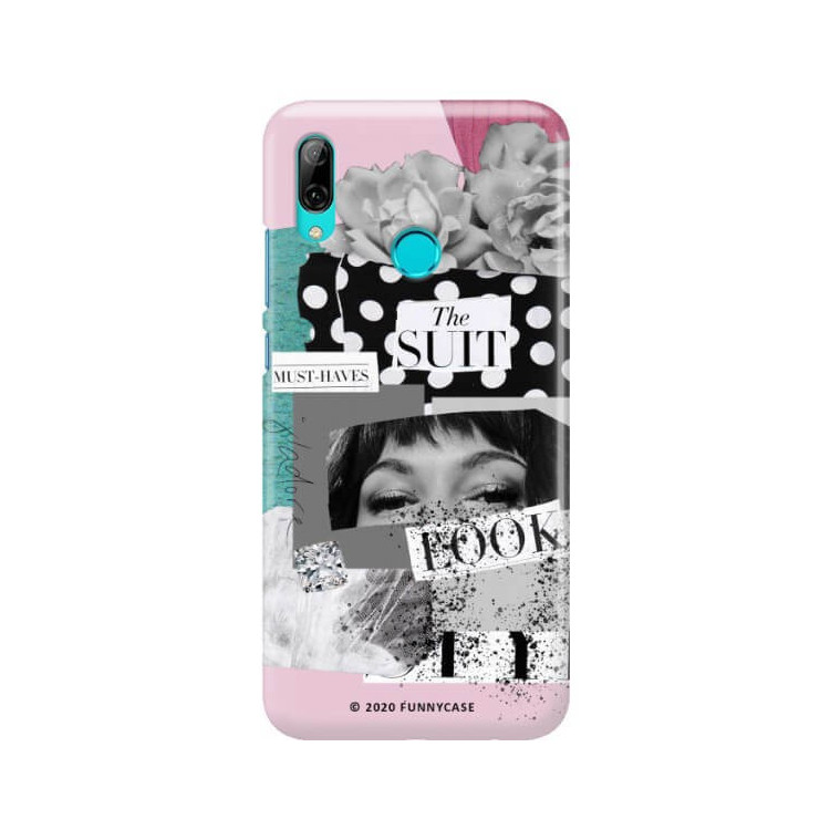 Etui Huawei Y7 2019, Etui Magazine Wzory 2020-1 Transparentny - FunnyCase