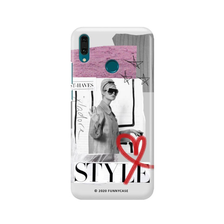 Etui Huawei Y9 2019, Etui Magazine Wzory 2020-1 Transparentny - FunnyCase