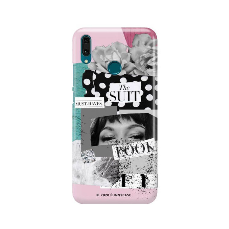 Etui Huawei Y9 2019, Etui Magazine Wzory 2020-1 Transparentny - FunnyCase