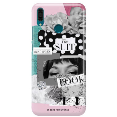 Etui Huawei Y9 2019, Etui Magazine Wzory 2020-1 Transparentny - FunnyCase