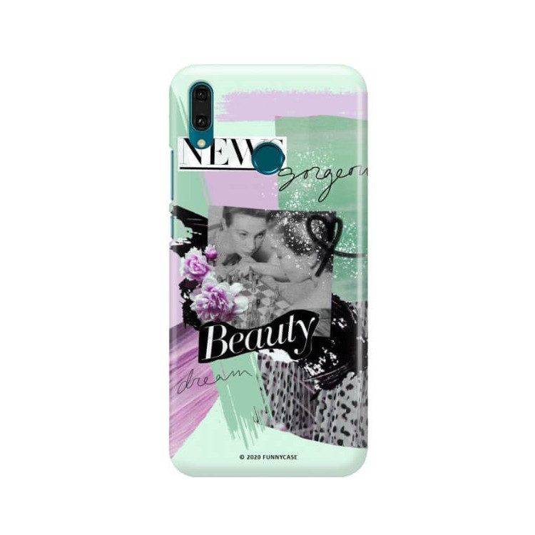 Etui Huawei Y9 2019, Etui Magazine Wzory 2020-1 Transparentny - FunnyCase