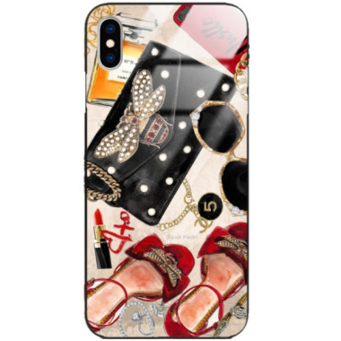 Etui Apple IPHONE X / XS, Black Case Wzory ST_JODI-PEDRI Czarny - FunnyCase