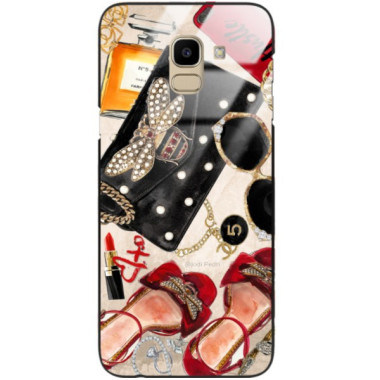 Etui Samsung GALAXY J6 2018, Black Case Wzory ST_JODI-PEDRI Czarny - FunnyCase