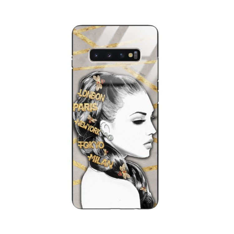 Etui Samsung GALAXY S10 PLUS, Black Case Wzory ST_JODI-PEDRI Czarny - FunnyCase