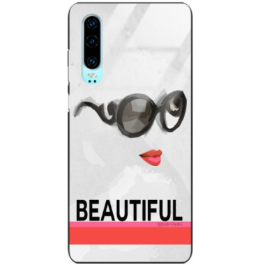 Etui Huawei P30, Black Case Wzory ST_JODI-PEDRI Czarny - FunnyCase