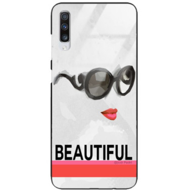 Etui Samsung GALAXY A70 / A70S, Black Case Wzory ST_JODI-PEDRI Czarny - FunnyCase