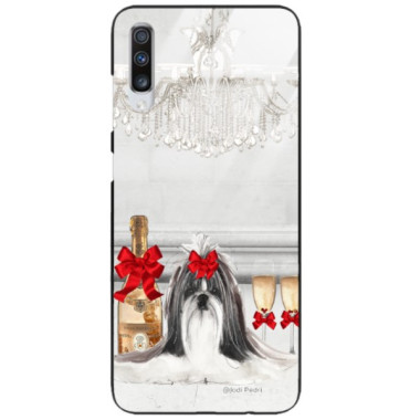 Etui Samsung GALAXY A70 / A70S, Black Case Wzory ST_JODI-PEDRI Czarny - FunnyCase