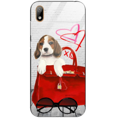 Etui Huawei Y5 2019, Black Case Wzory ST_JODI-PEDRI Czarny - FunnyCase