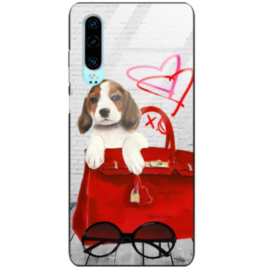 Etui Huawei P30, Black Case Wzory ST_JODI-PEDRI Czarny - FunnyCase