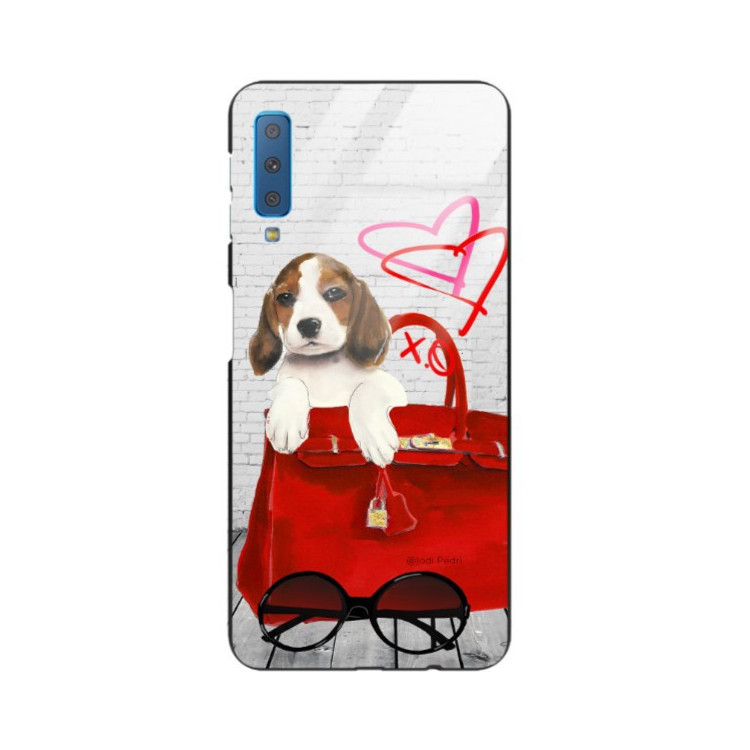 Etui Samsung GALAXY A7 2018, Black Case Wzory ST_JODI-PEDRI Czarny - FunnyCase